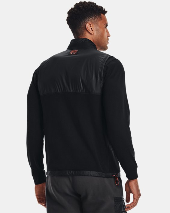 Men's Project Rock Microfleece Full-Zip Vest, Gray, pdpMainDesktop image number 1